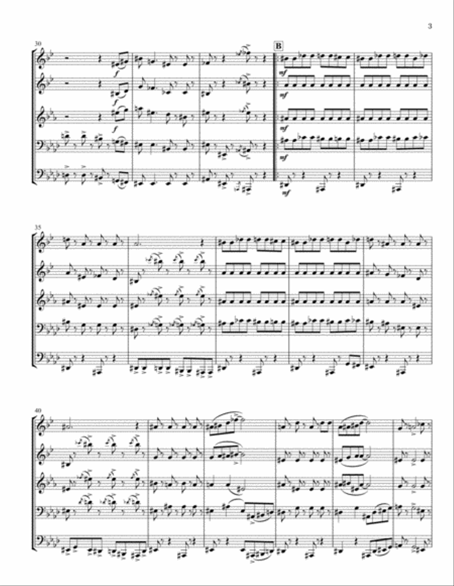 The Aba Daba Honeymoon The Aba Daba Honeymoon Brass Quintet scores gallery preview page 4