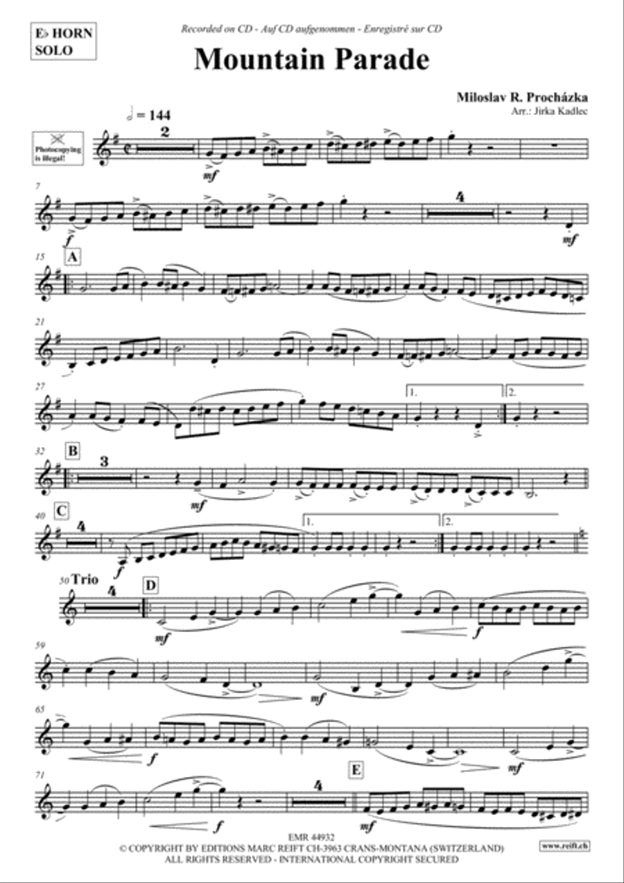 Mountain Parade Horn scores gallery preview page 2