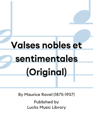 Book cover for Valses nobles et sentimentales (Original)