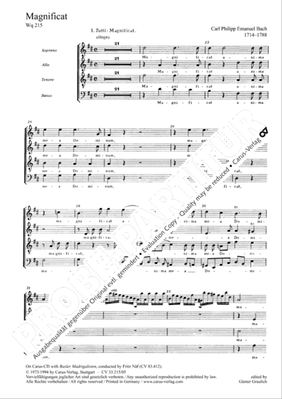 Magnificat Magnificat 4-Part scores gallery preview page 3