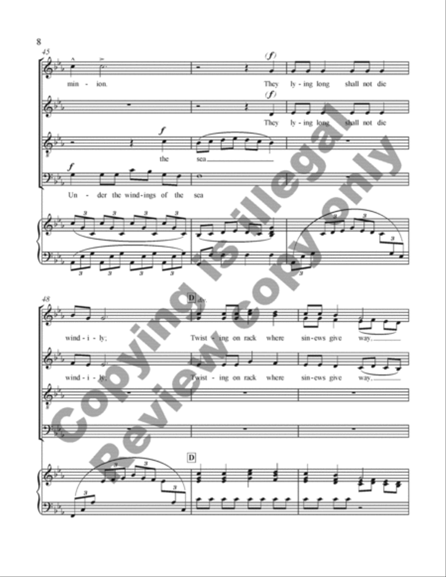 And Death Shall Have No Dominion 4-Part scores gallery preview page 8