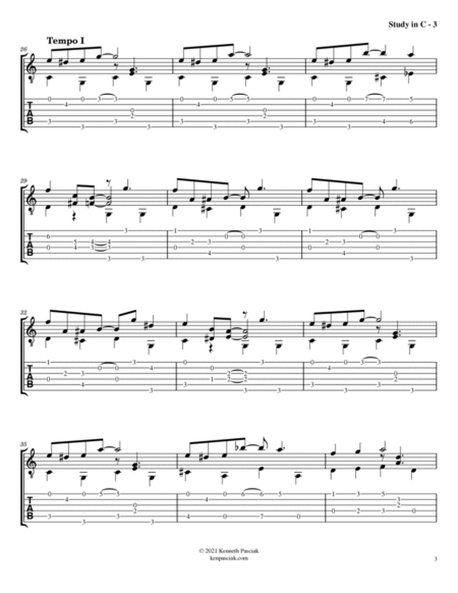 Study in C Major (for Solo Guitar) image number null