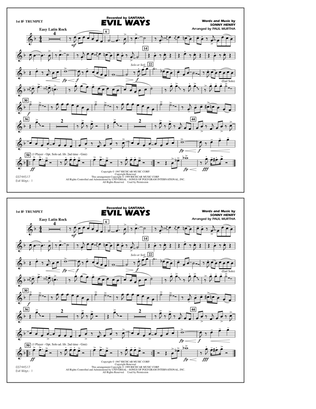 Book cover for Evil Ways (arr. Paul Murtha) - 1st Bb Trumpet