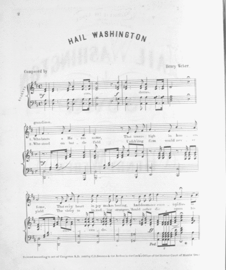 Hail Washington. Song