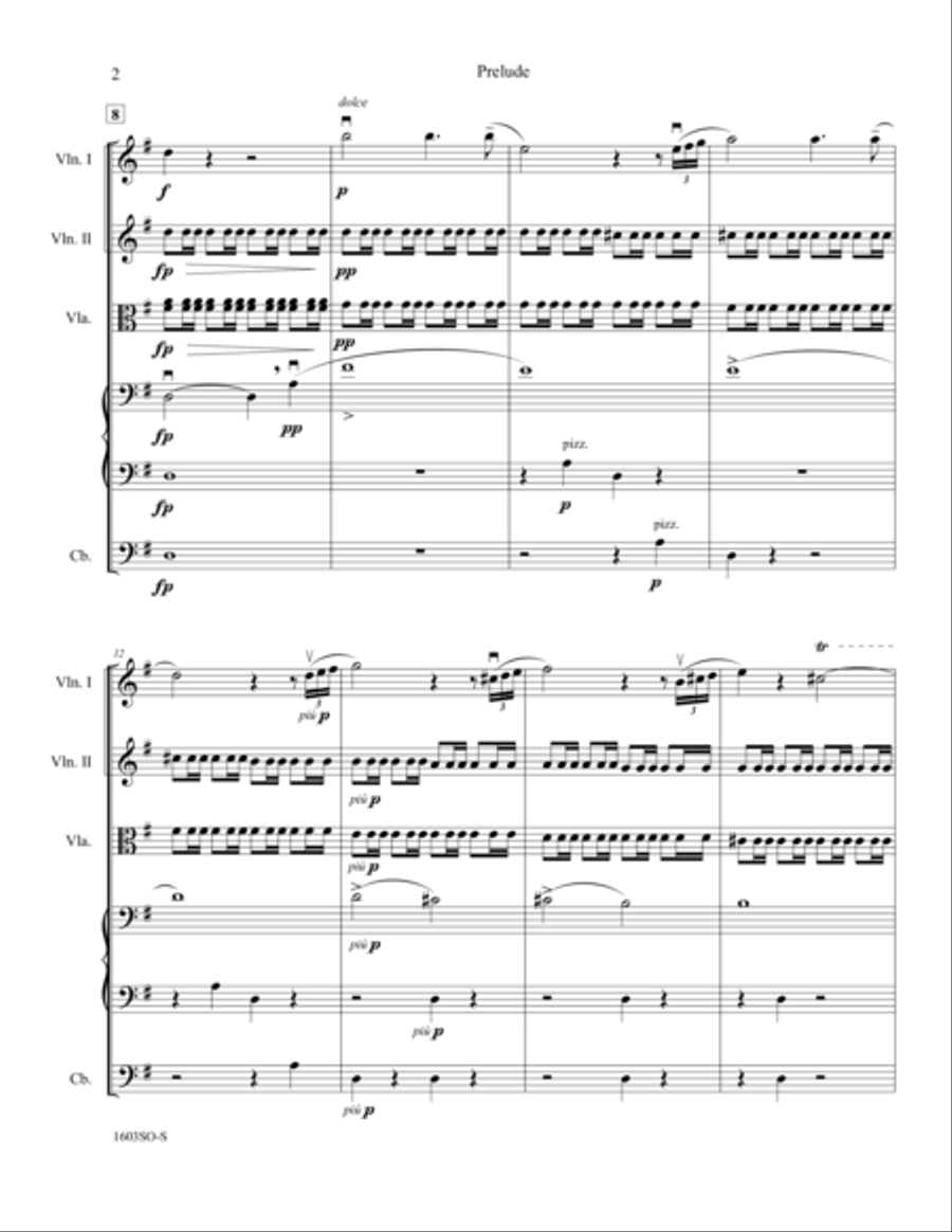 Prelude from Holberg's Time Op. 40 (Holberg Suite) Score String Orchestra scores gallery preview page 3