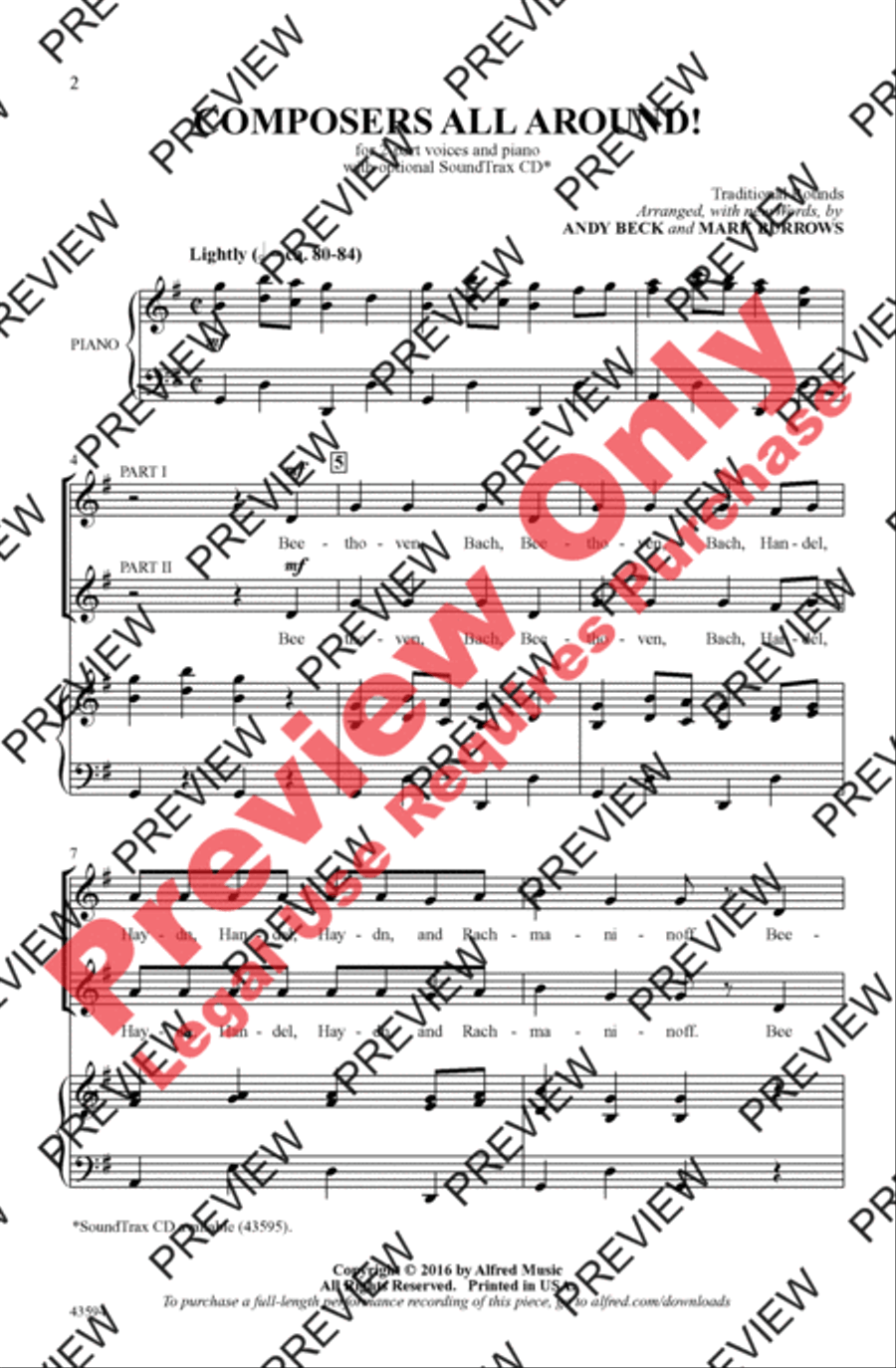 Composers All Around 2-Part scores gallery preview page 2