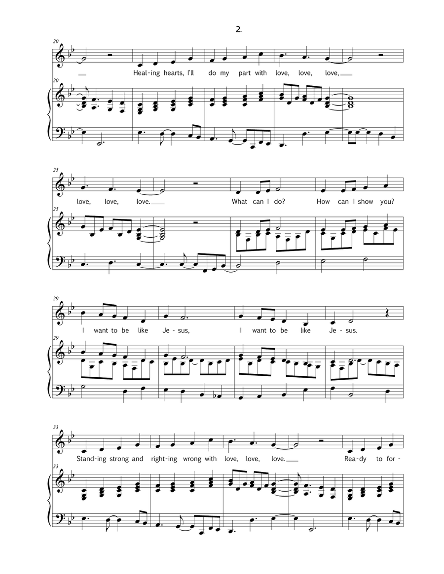 To Be Like Jesus To Be Like Jesus Unison Choir scores gallery preview page 2