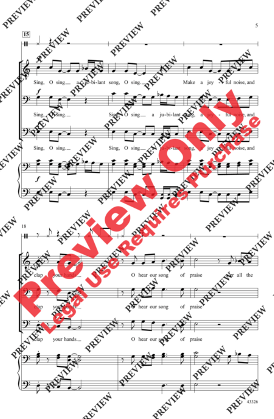 A Jubilant Song A Jubilant Song Men's Choir scores gallery preview page 5