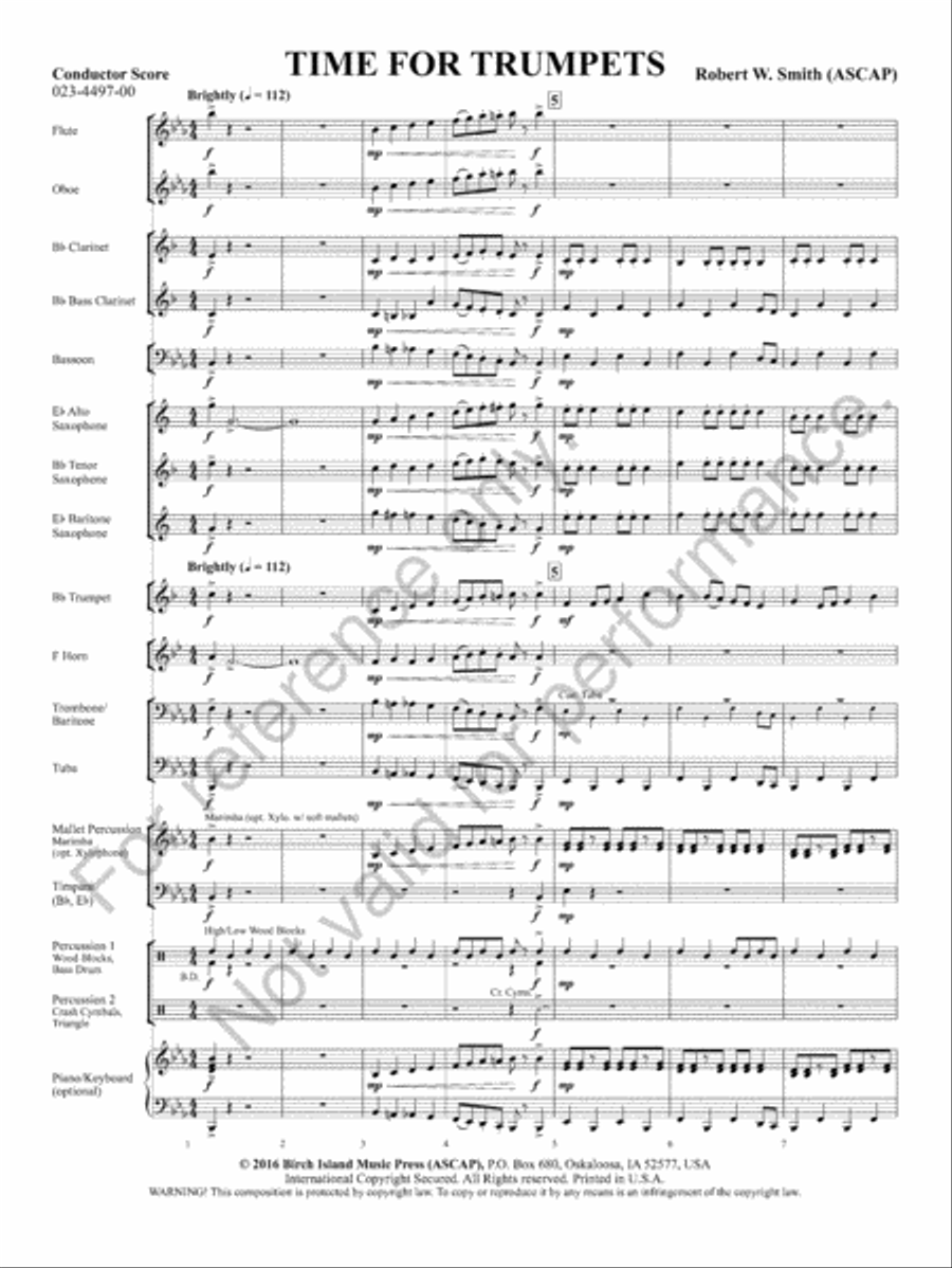 Time For Trumpets Time For Trumpets Concert Band scores gallery preview page 4