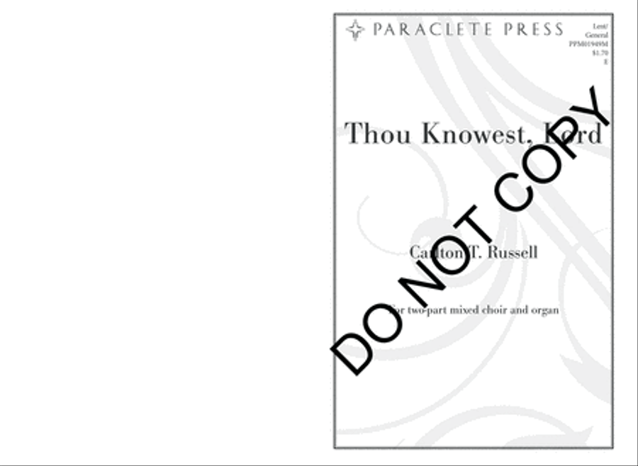 Thou Knowest, Lord 2-Part scores gallery preview page 2