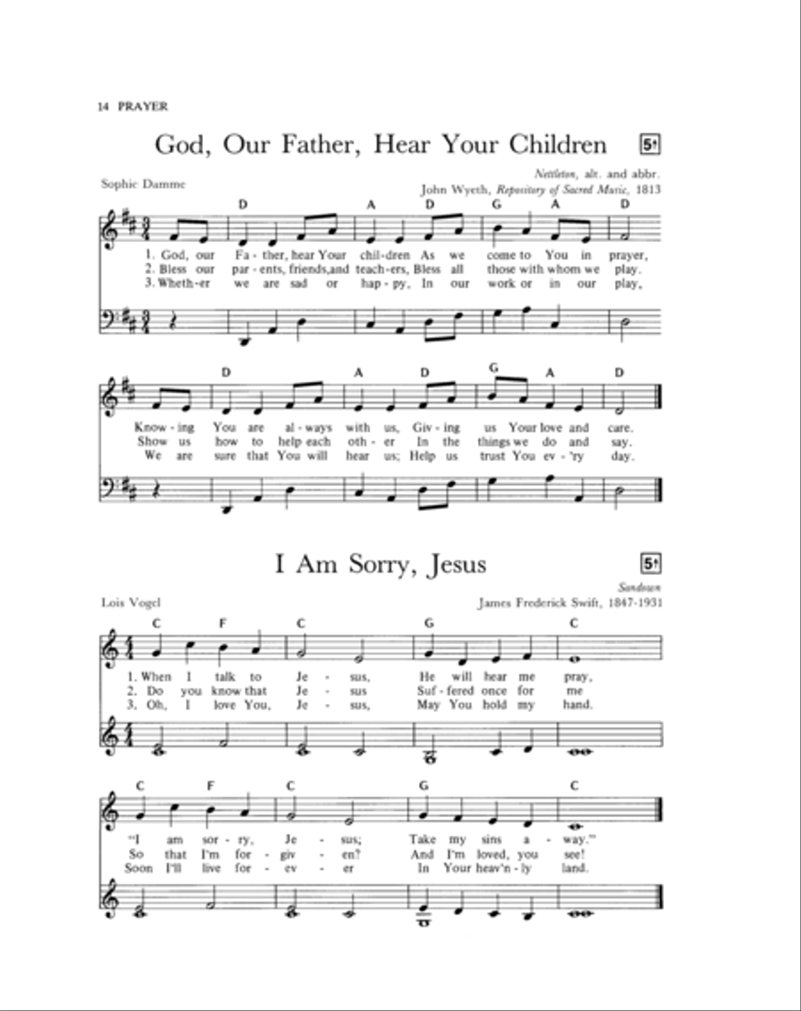Little Ones Sing Praise: Christian Songs for Young Children Unison Choir scores gallery preview page 10