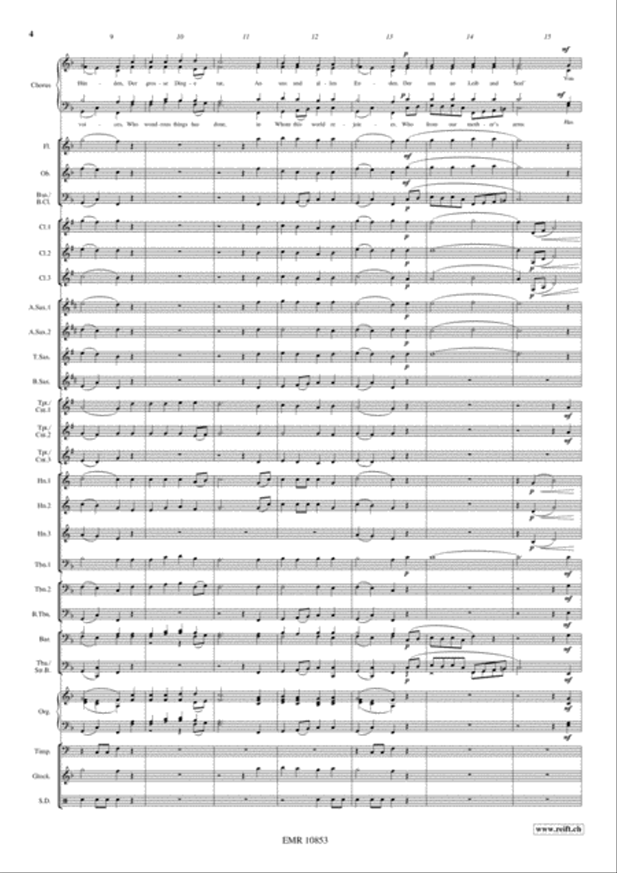 Nun danket alle Gott 4-Part scores gallery preview page 5