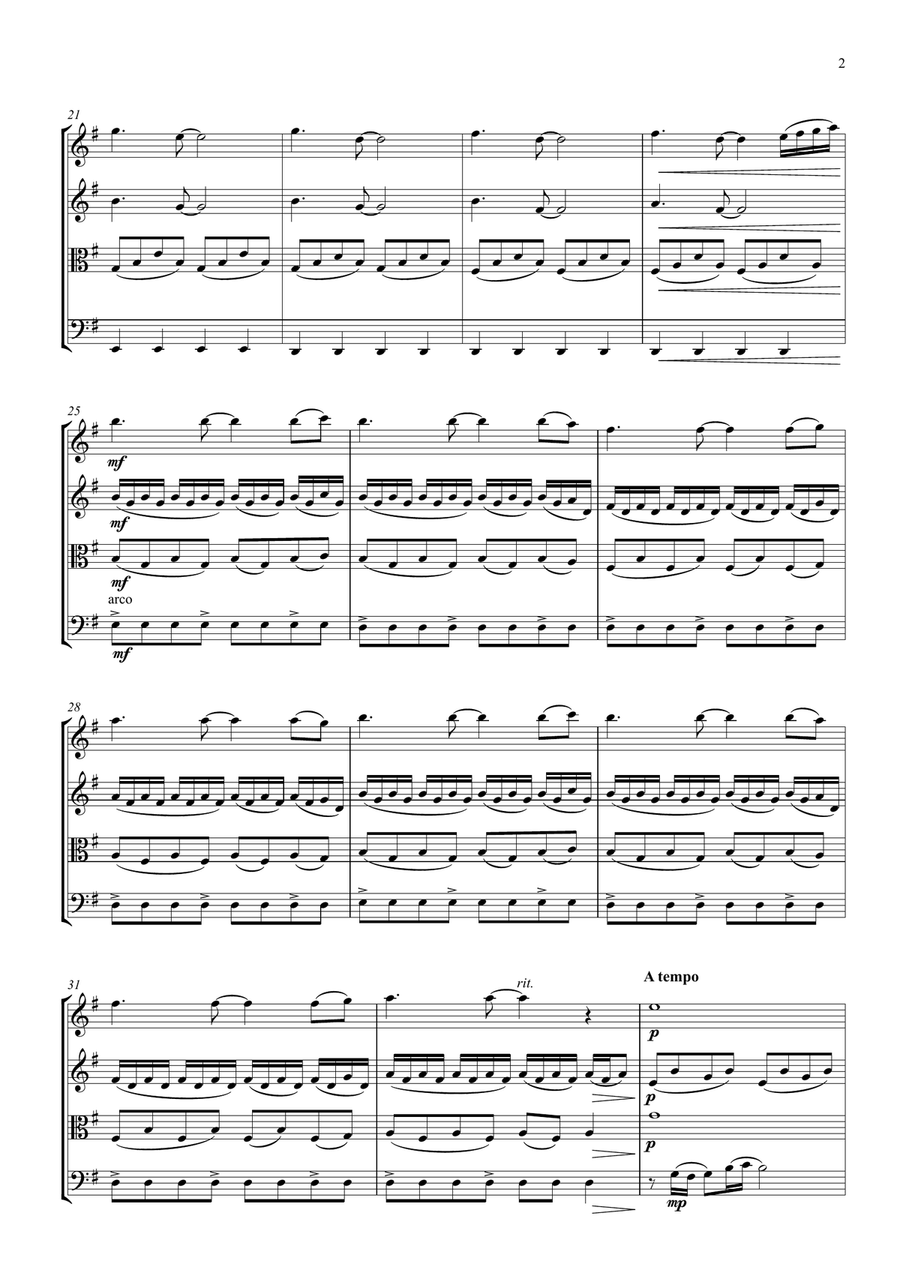 Comptine D'un Autre Été: L'après-midi String Quartet scores gallery preview page 3
