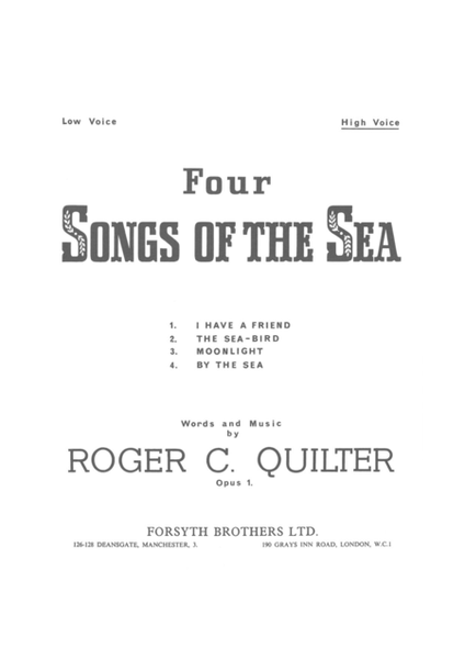 Four Songs of the Sea for High Voice
