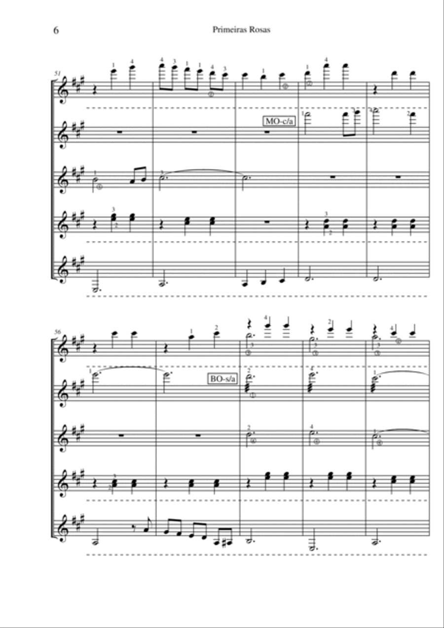 Primeiras Rosas (waltz) Primeiras Rosas (waltz) Guitar Ensemble scores gallery preview page 6