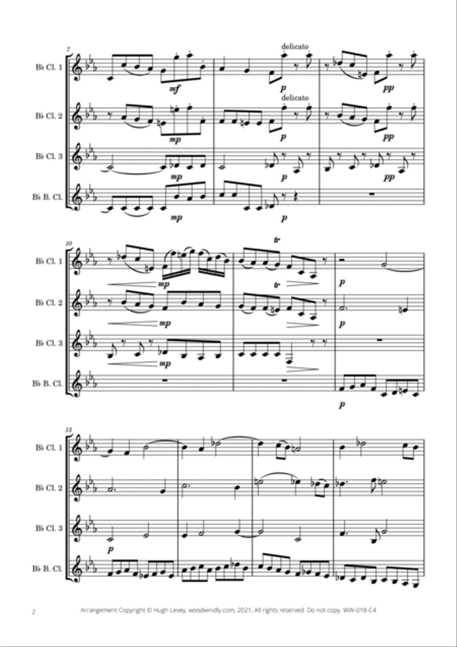 Stabat Mater Dolorosa - Pergolesi - Clarinet Quartet Clarinet Quartet scores gallery preview page 4
