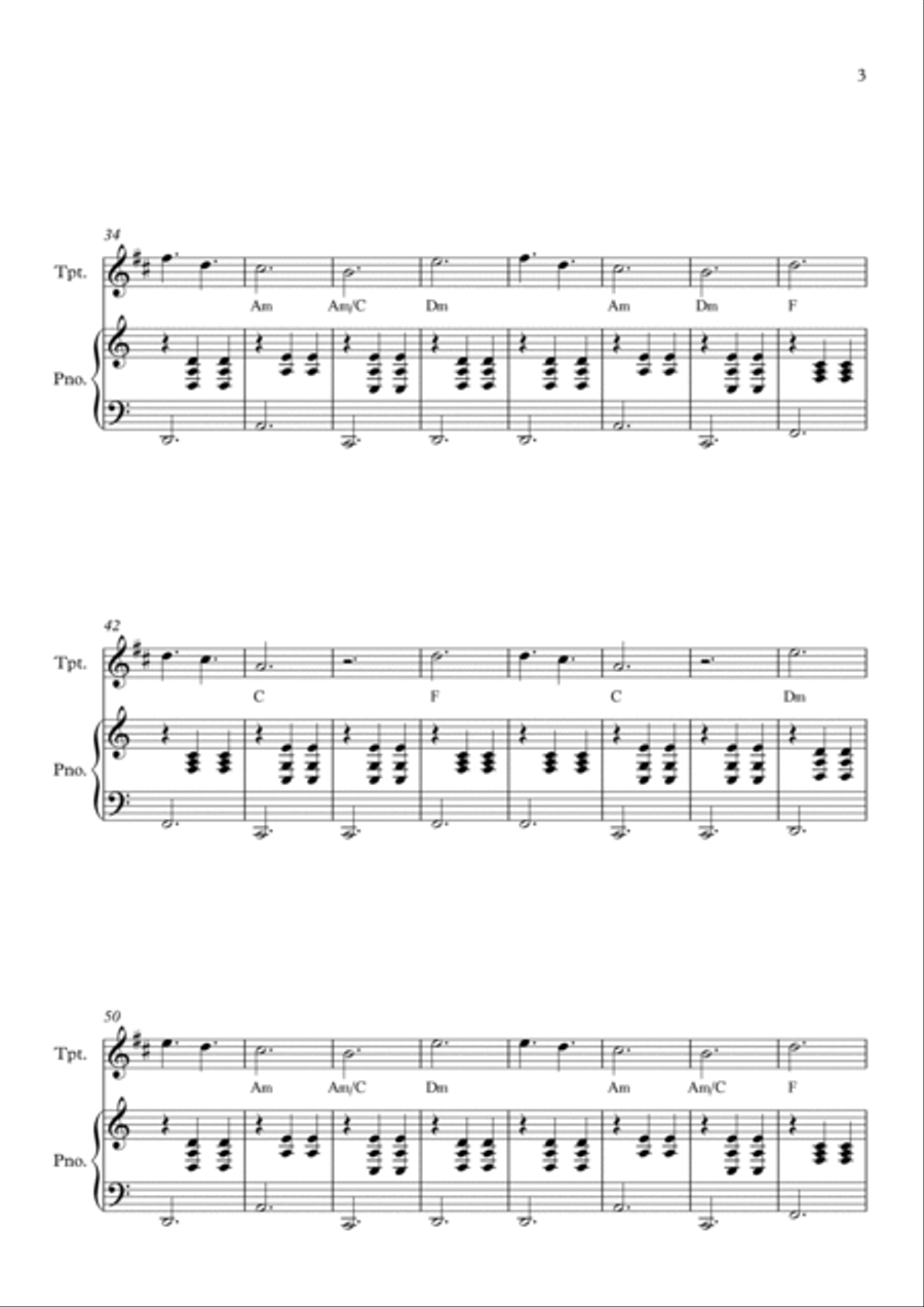 La Valse D'amelie B-Flat Trumpet scores gallery preview page 3