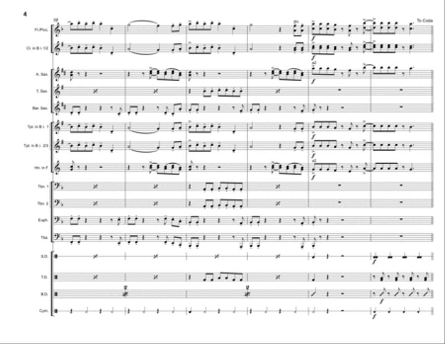 Hot To Go! Marching Band scores gallery preview page 4