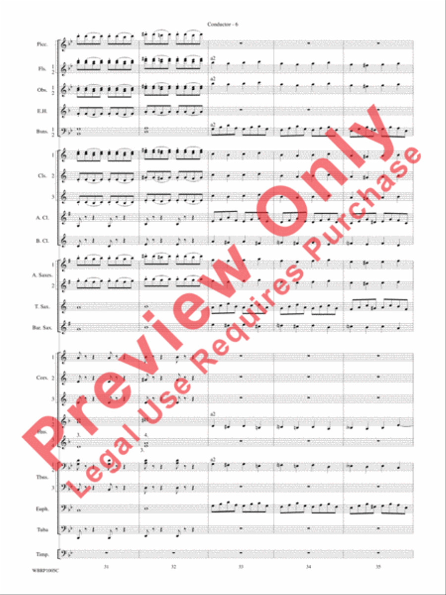 Prelude and Fugue in B-flat Major Concert Band scores gallery preview page 8