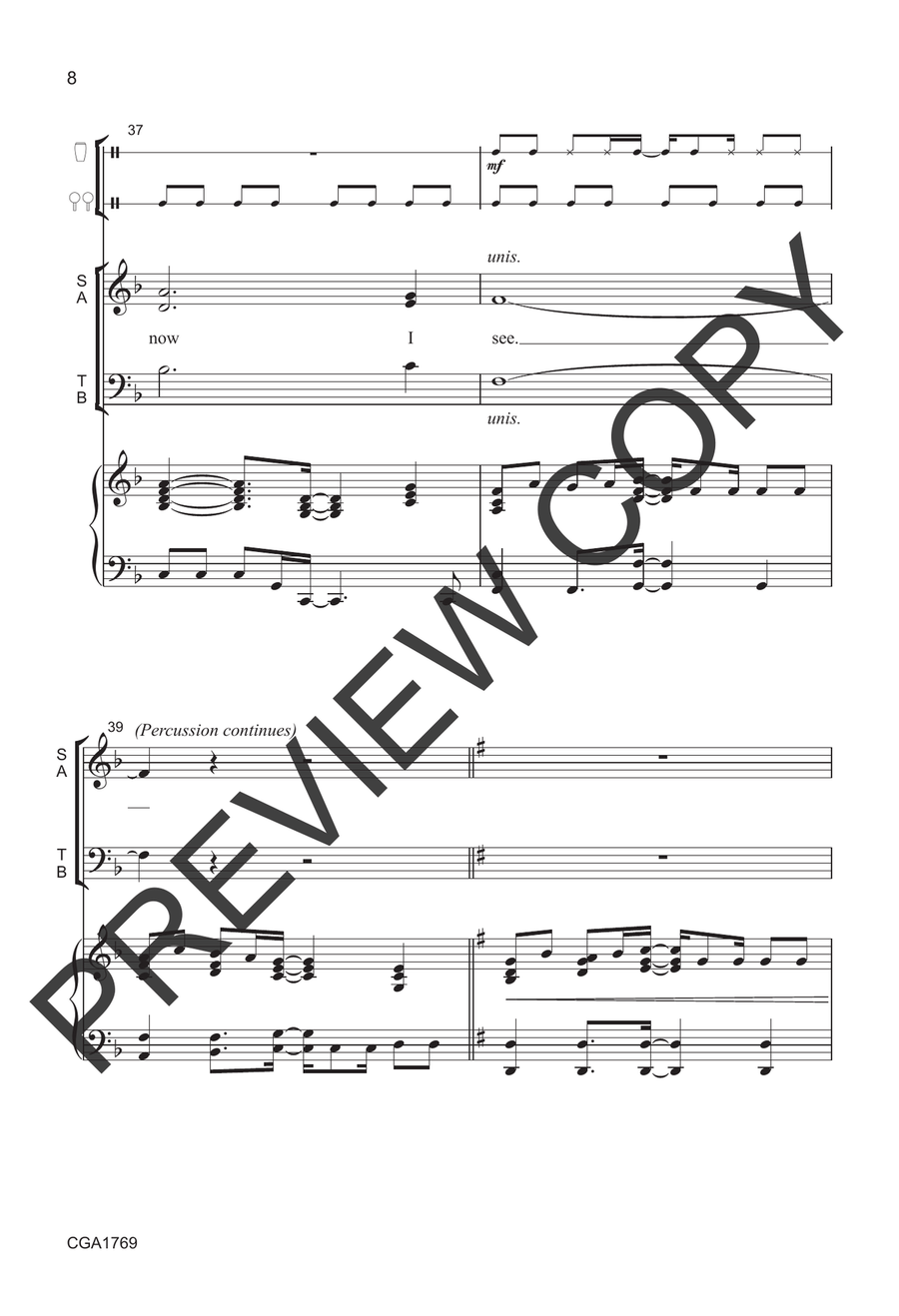 Amazing Grace with Praise, Praise, Praise the Lord Choir scores gallery preview page 8