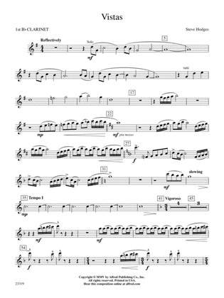 Vistas: 1st B-flat Clarinet