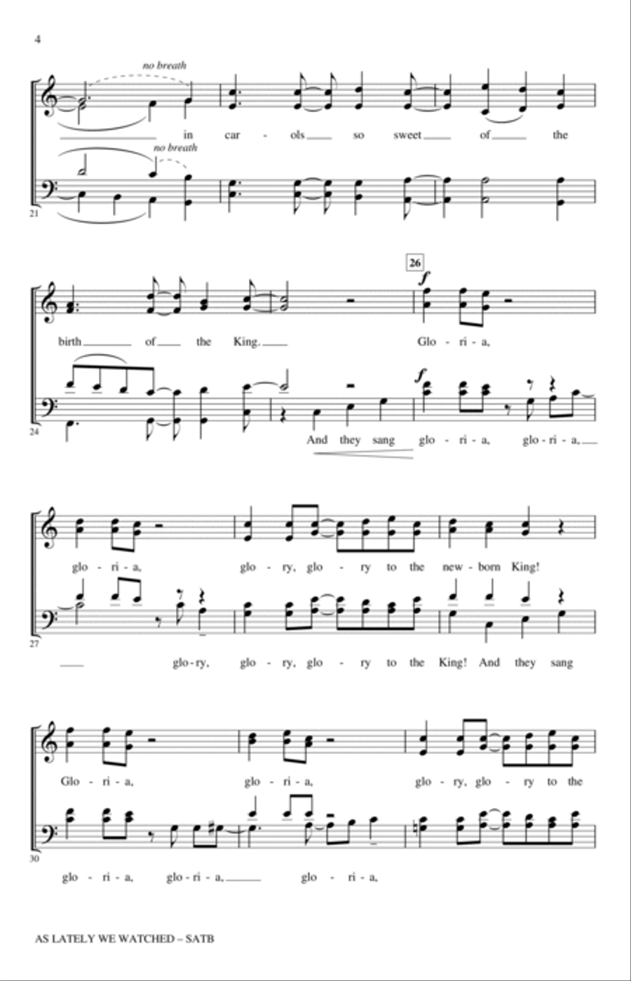 As Lately We Watched 4-Part scores gallery preview page 3