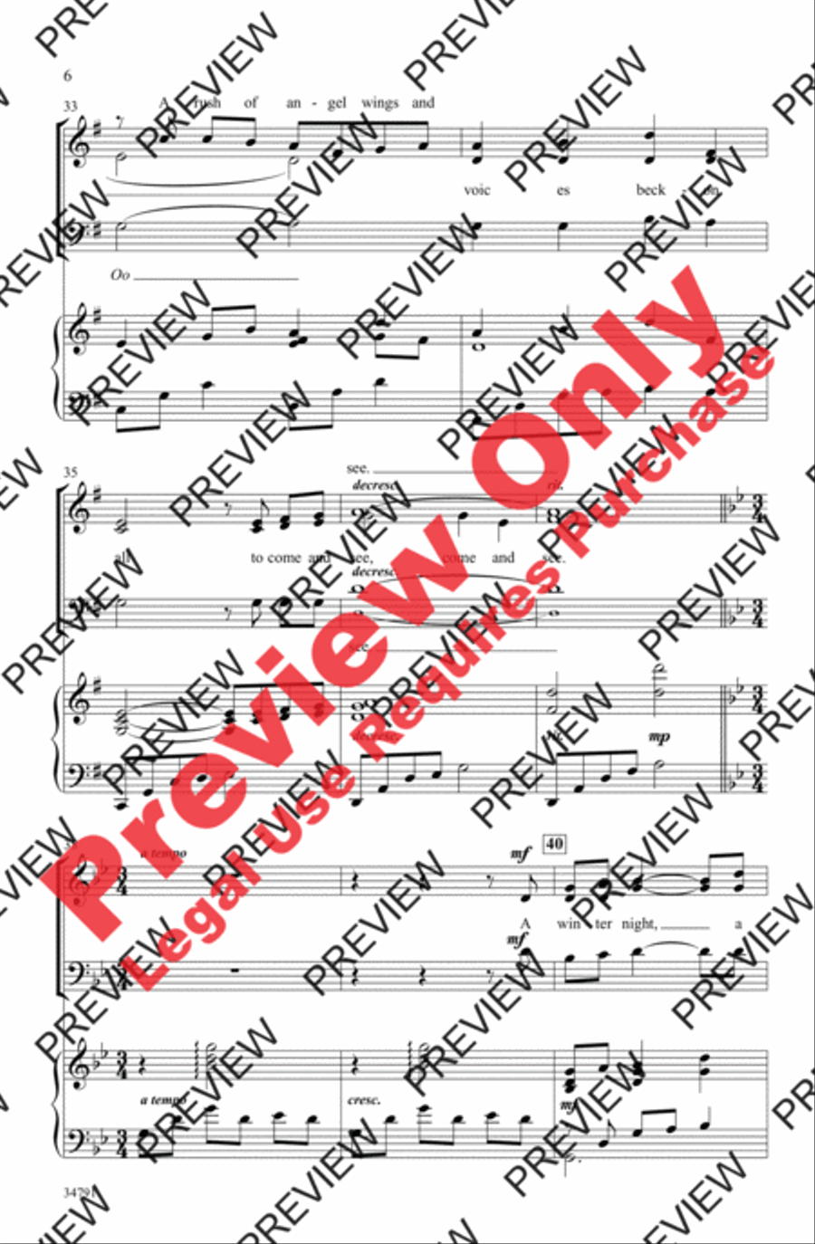 A Winter Night 3-Part scores gallery preview page 6
