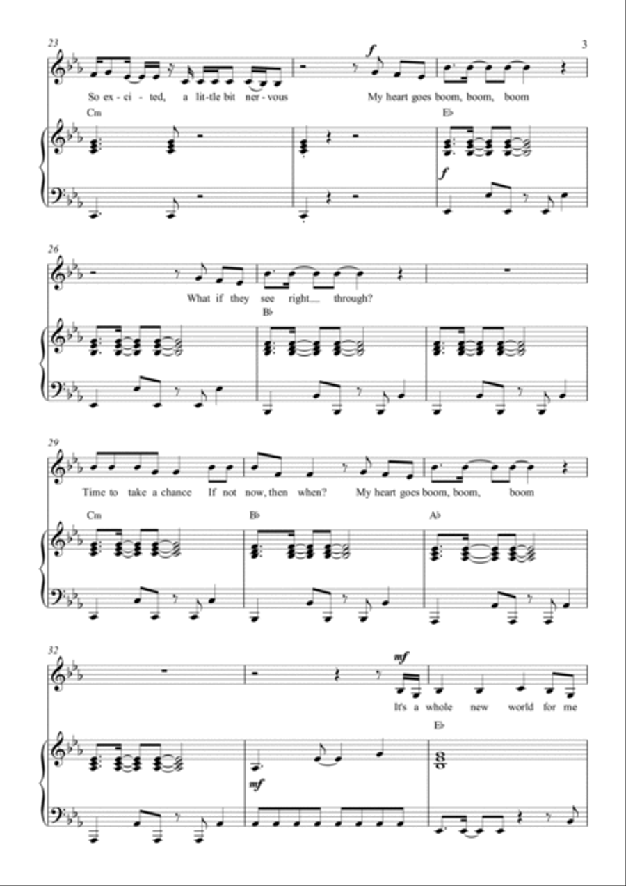 My Heart Goes Boom Boom Boom Piano, Vocal, Guitar scores gallery preview page 3