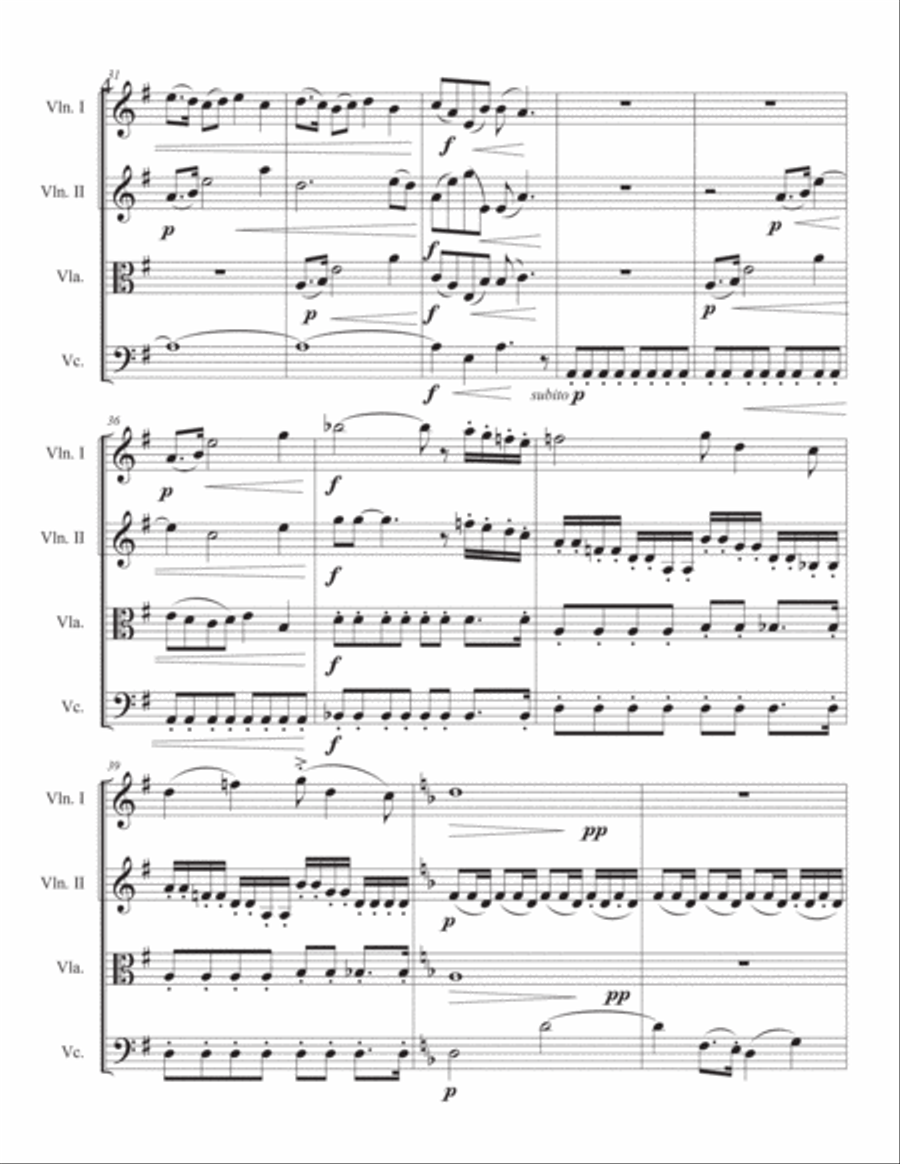 Three Days in Amsterdam String Quartet scores gallery preview page 6