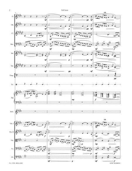 Gesu Bambino for Mezzo Soprano Voice Orchestra, Score and Parts and new English Lyrics image number null