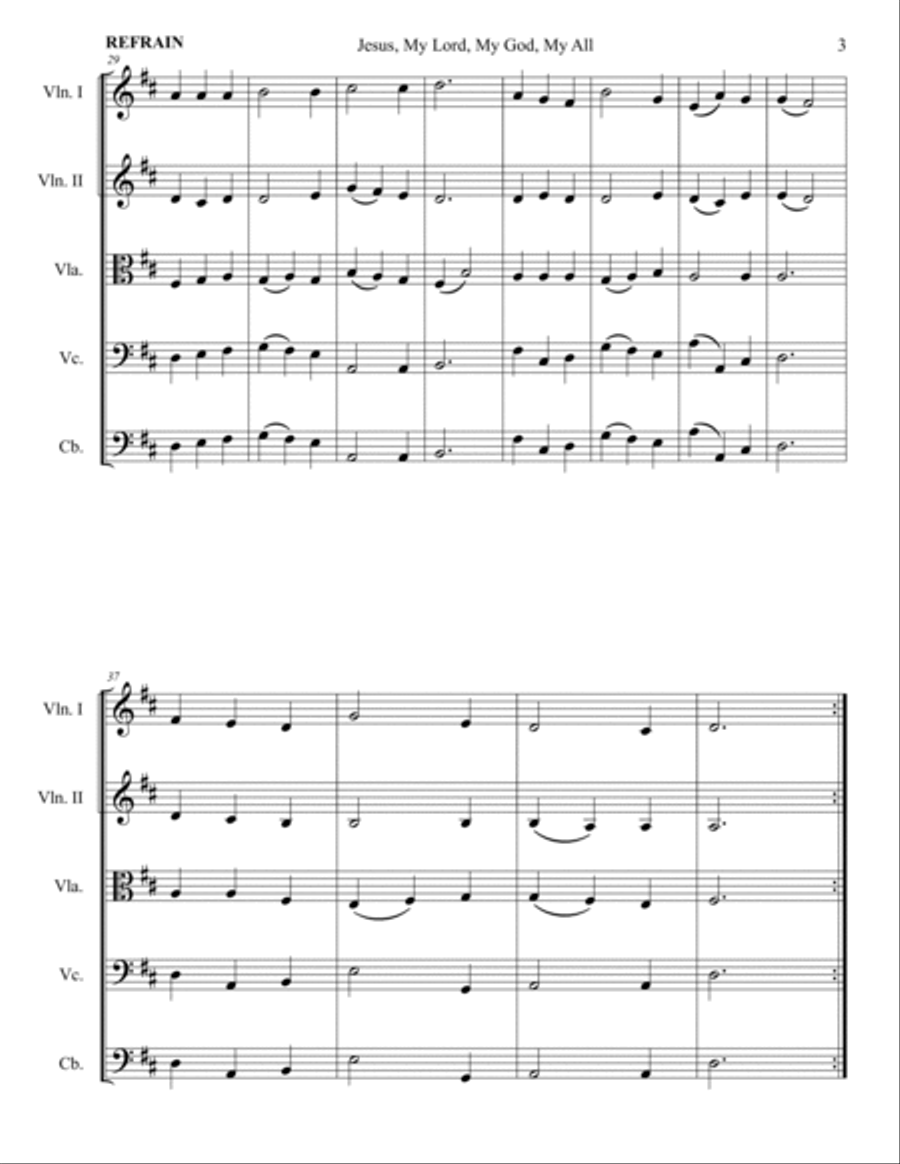 Jesus, My Lord, My God, My All String Quintet scores gallery preview page 5