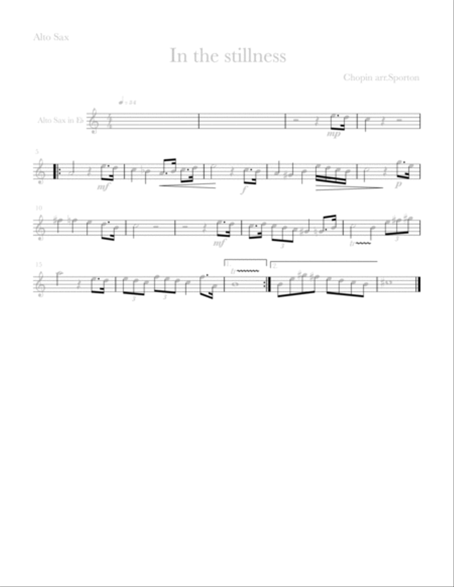 In the stillness Chopin SATB with descant 4-Part scores gallery preview page 5