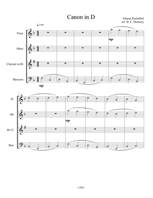 Canon in D (Woodwind Quartet)