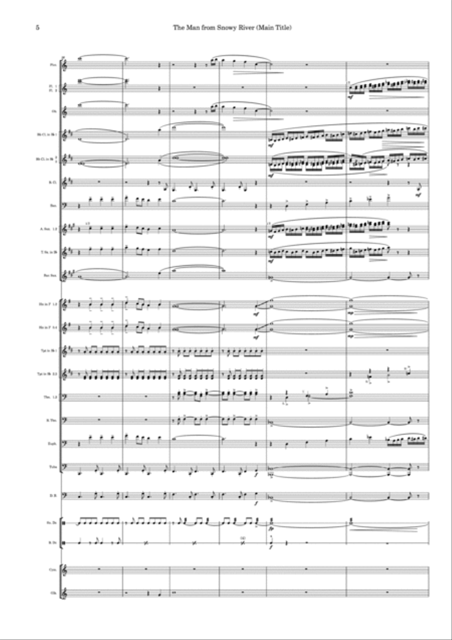 The Man From Snowy River (main Title Theme) - Score Only Concert Band scores gallery preview page 6