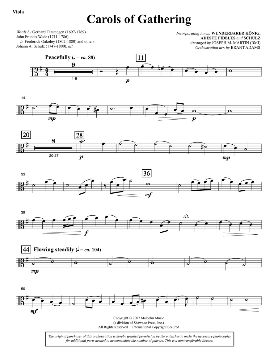 Carols Of Gathering (from Season Of Wonders) - Viola