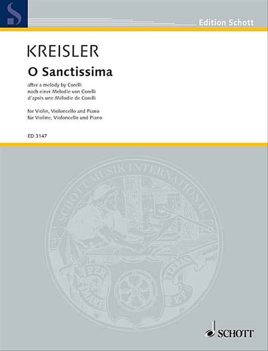 Kreisler F O Sanctissima (corelli)(ep) Piano Trio scores gallery preview page 1