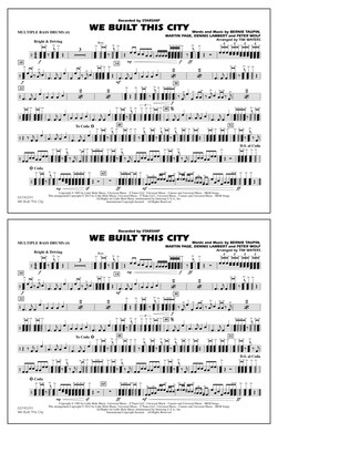 Book cover for We Built This City - Multiple Bass Drums