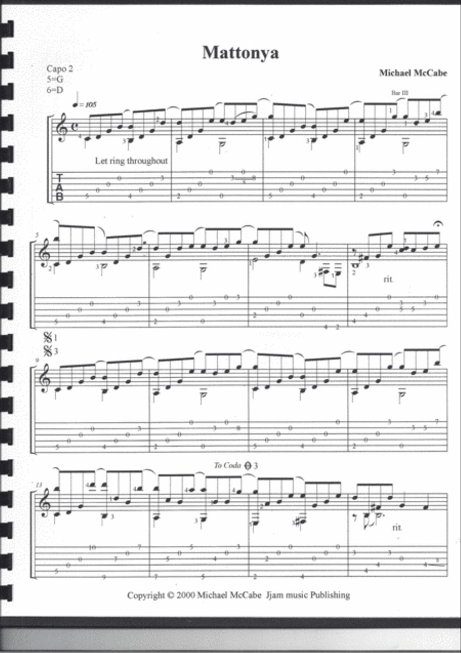 Mattonya Classical Guitar scores gallery preview page 2