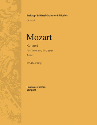 Book cover for Piano Concerto [No. 12] in A major K. 414 (385p)