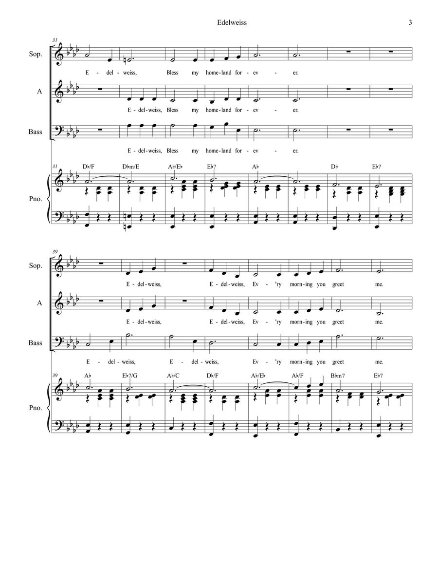 Edelweiss 3-Part scores gallery preview page 3