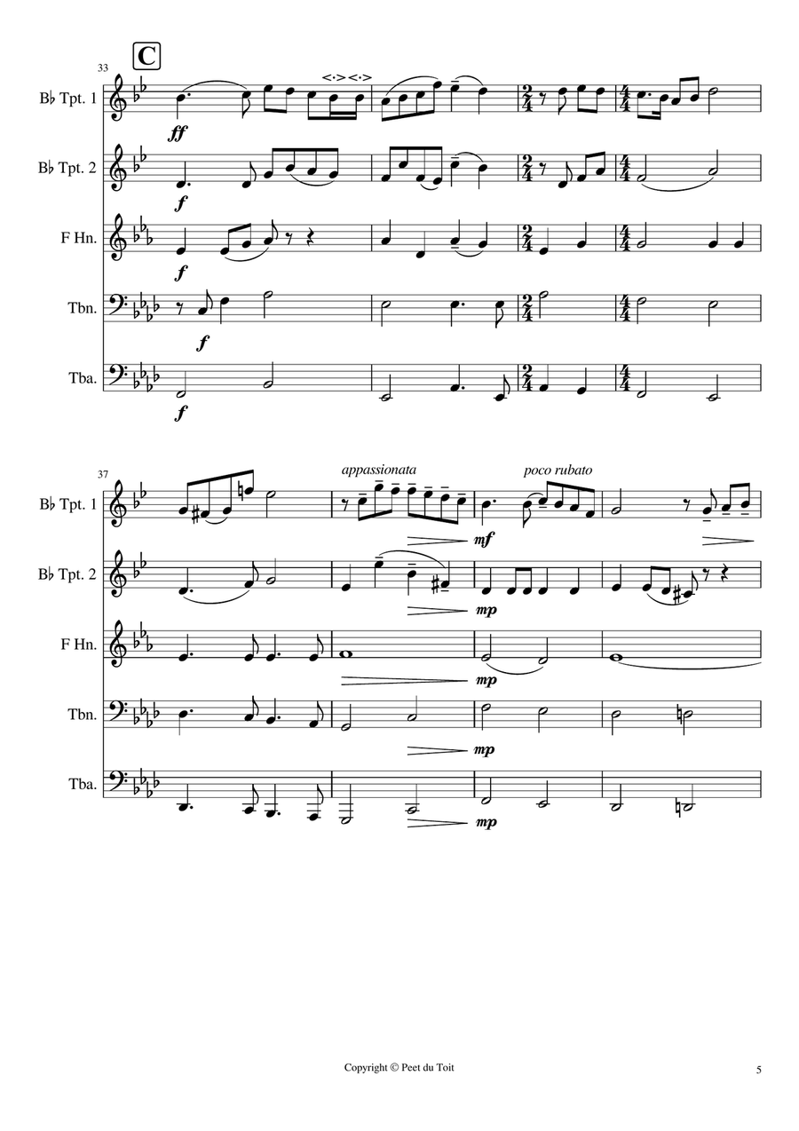 Cinema Paradiso Brass Ensemble scores gallery preview page 5