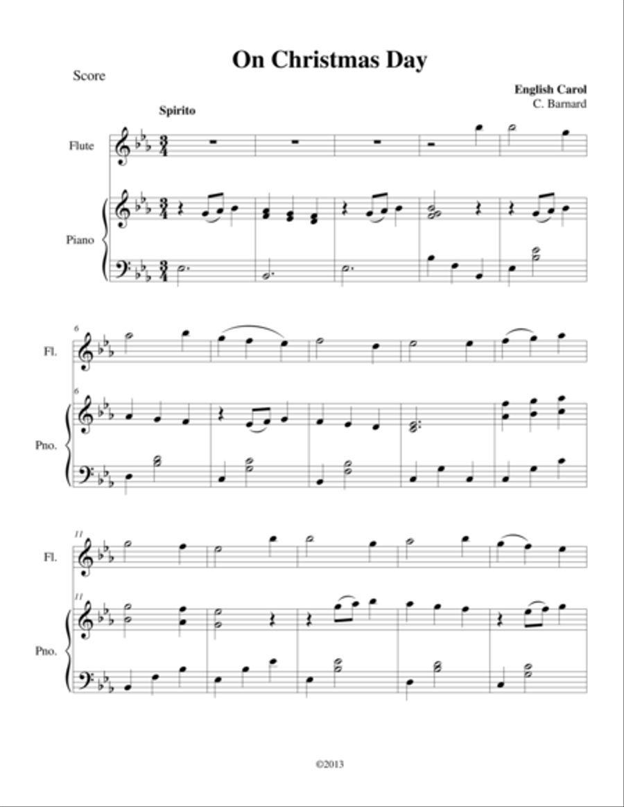 On Christmas Day Woodwind Duet scores gallery preview page 1