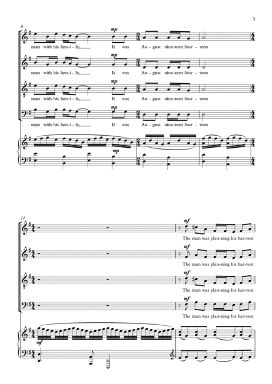 The Breeze - A First World War Cantata 4-Part scores gallery preview page 3