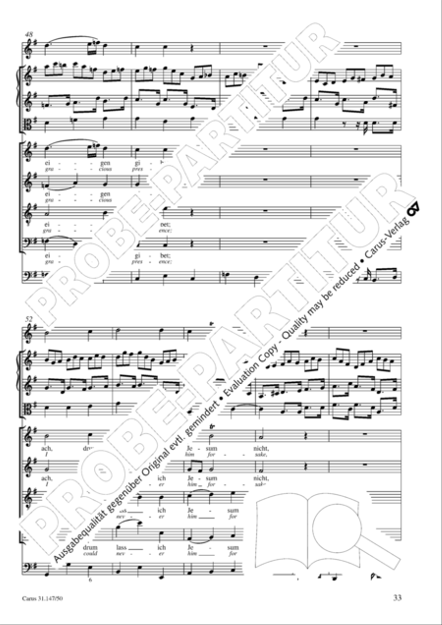 Heart and mouth and thought and action (Herz und Mund und Tat und Leben) (Herz und Mund und Tat und Leben) 4-Part scores gallery preview page 34