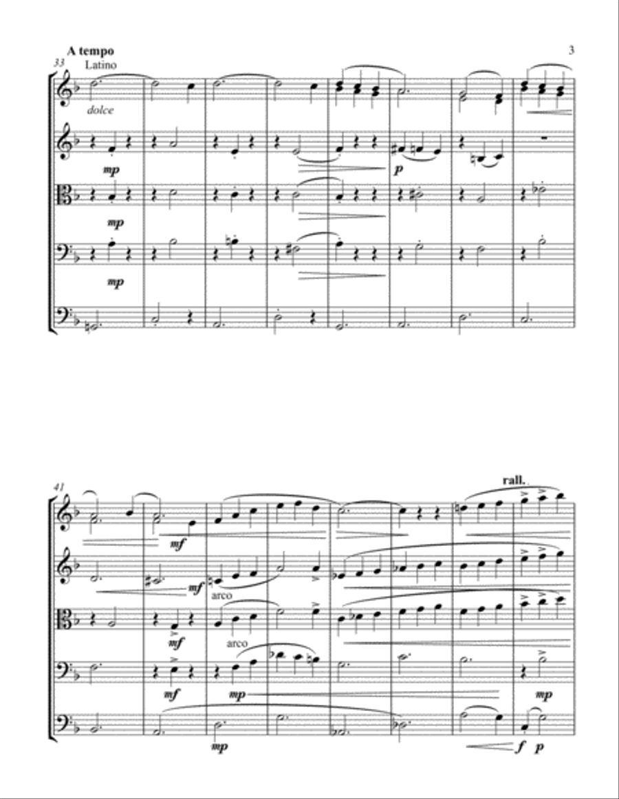 Waltz for Debby - Bill Evans String Quintet String Quintet scores gallery preview page 3
