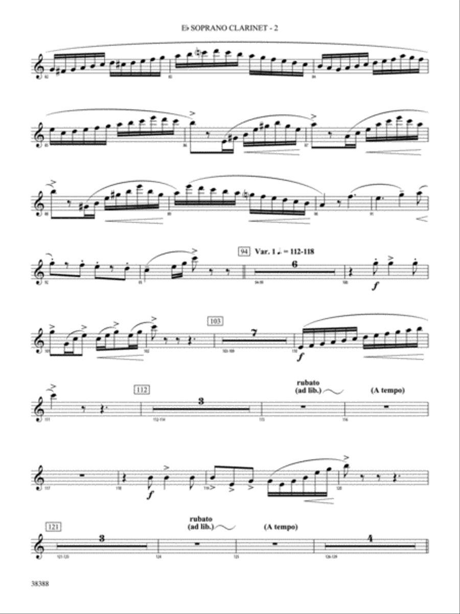 Napoli: E-flat Soprano Clarinet Concert Band scores gallery preview page 2
