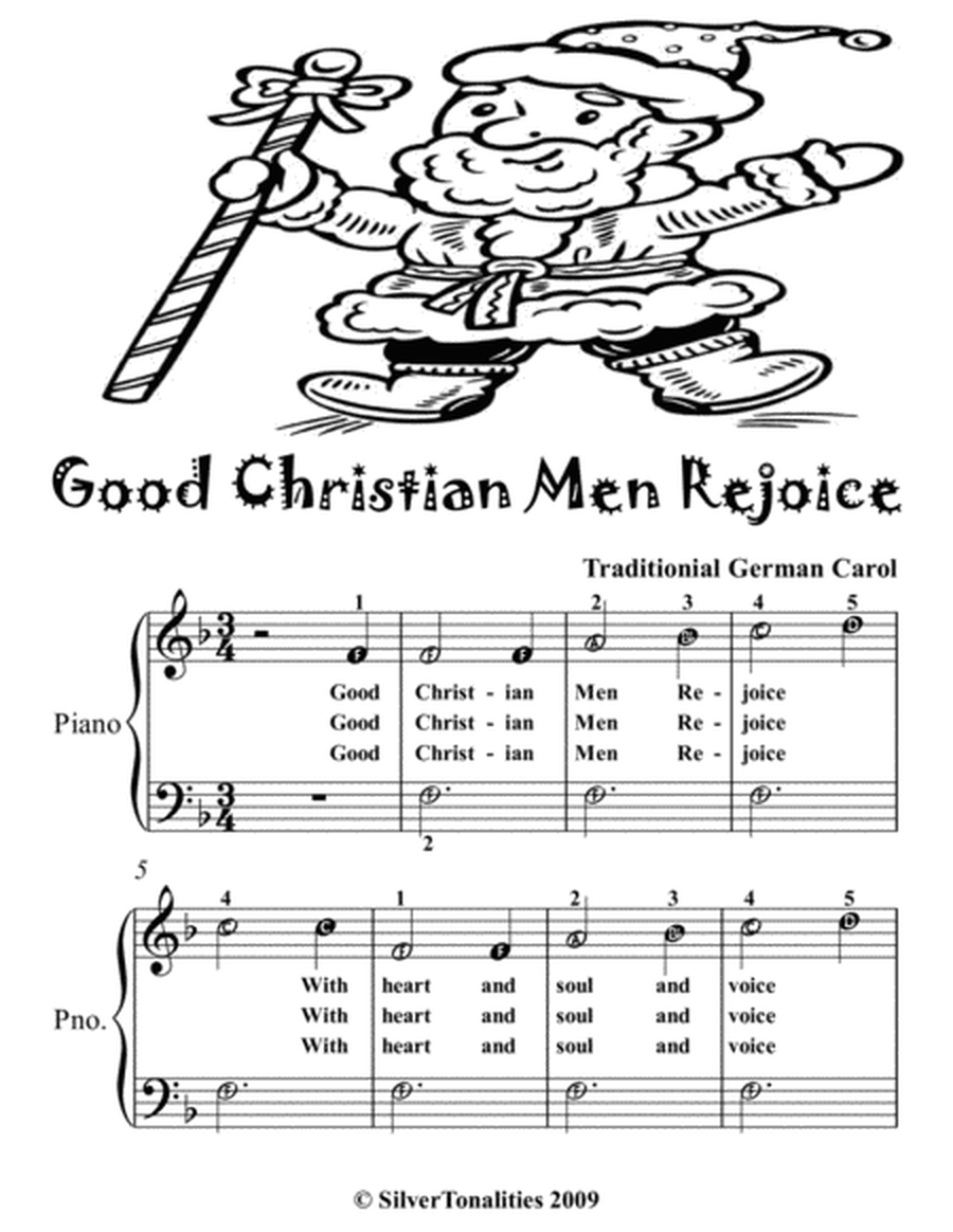 Good Christian Men Rejoice Easy Piano Sheet Music 2nd Edition