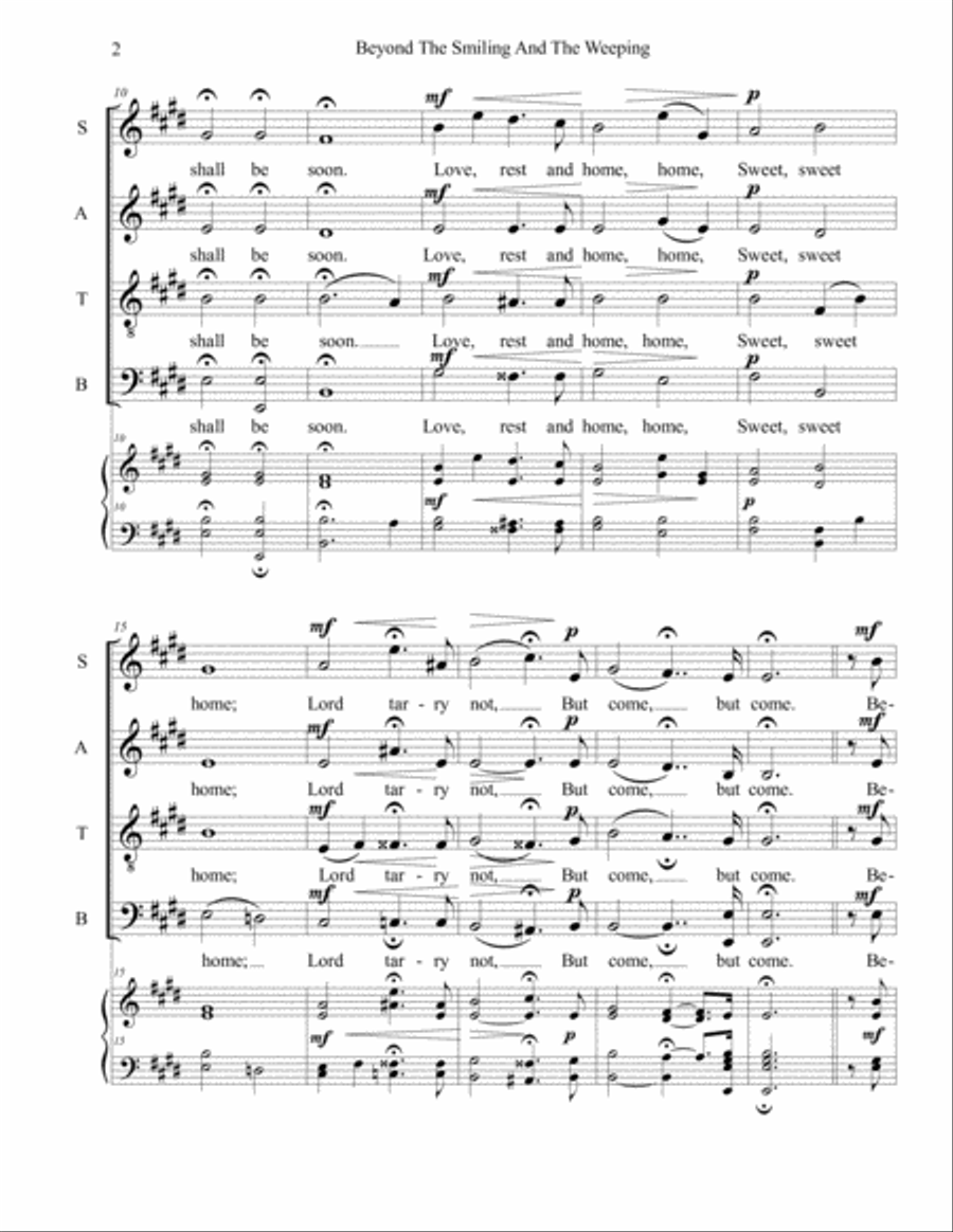 Beyond The Smiling And The Weeping 4-Part scores gallery preview page 2