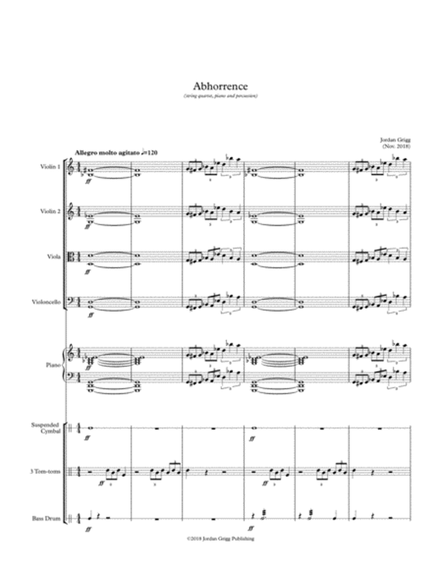 Abhorrence (string quartet, piano and percussion) image number null