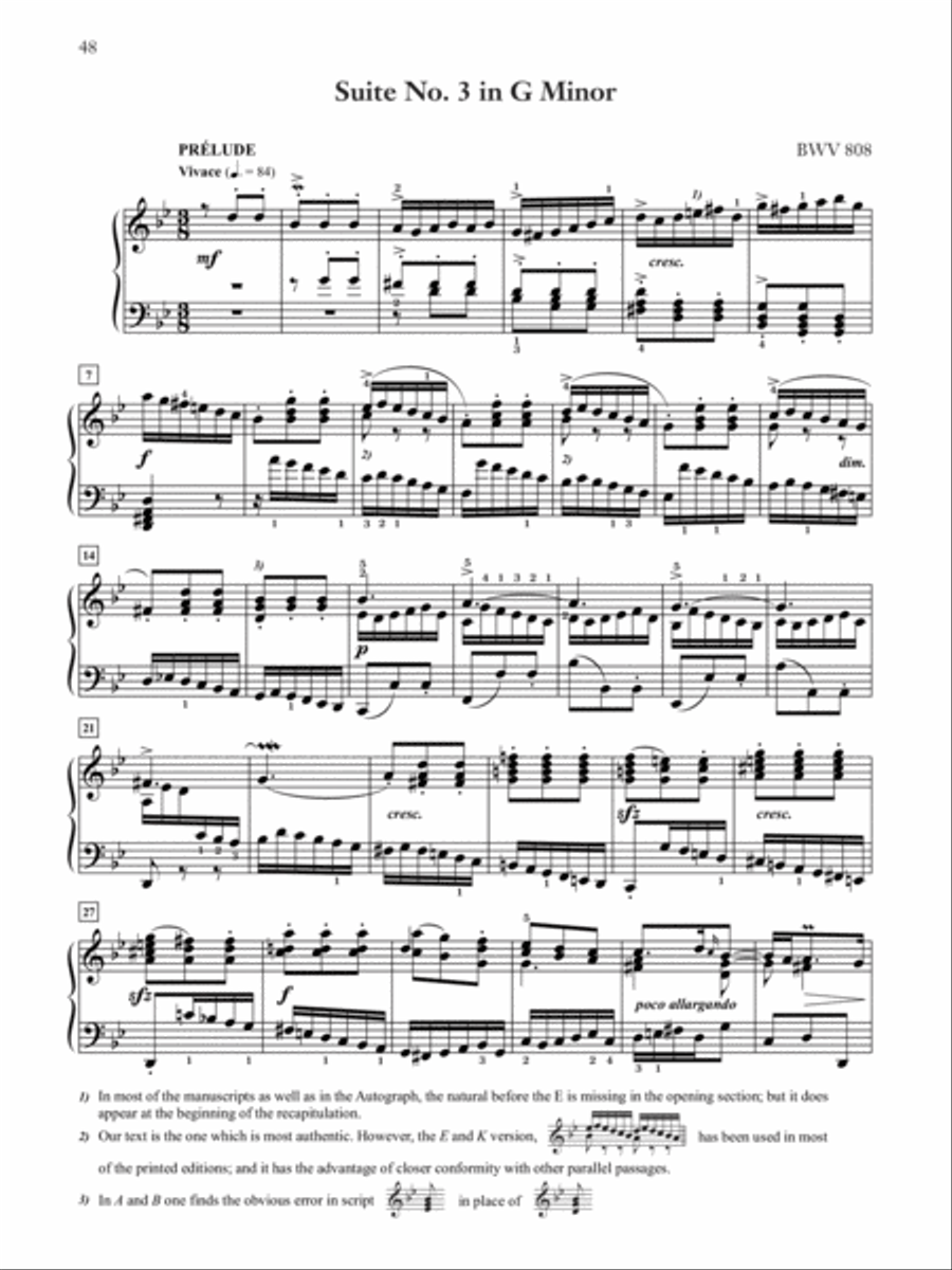Bach -- Six English Suites, BWV 806--811 Small Ensemble scores gallery preview page 5